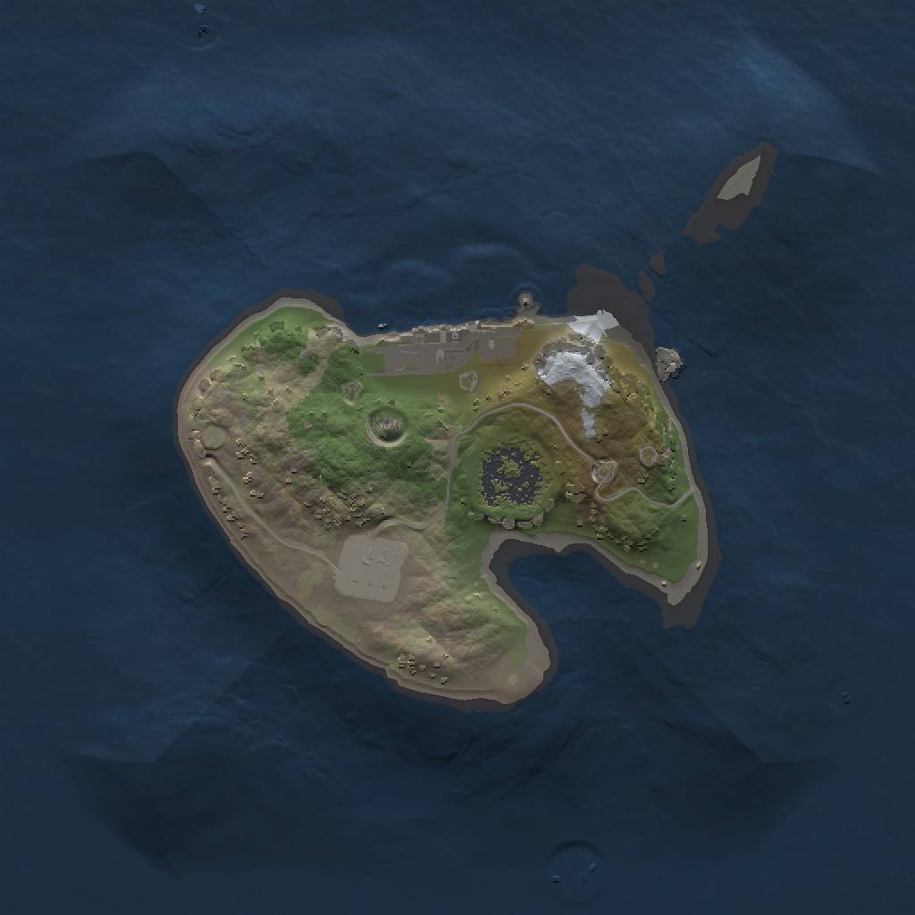 Rust Map: Procedural Map, Size: 1500, Seed: 3433, 4 Monuments