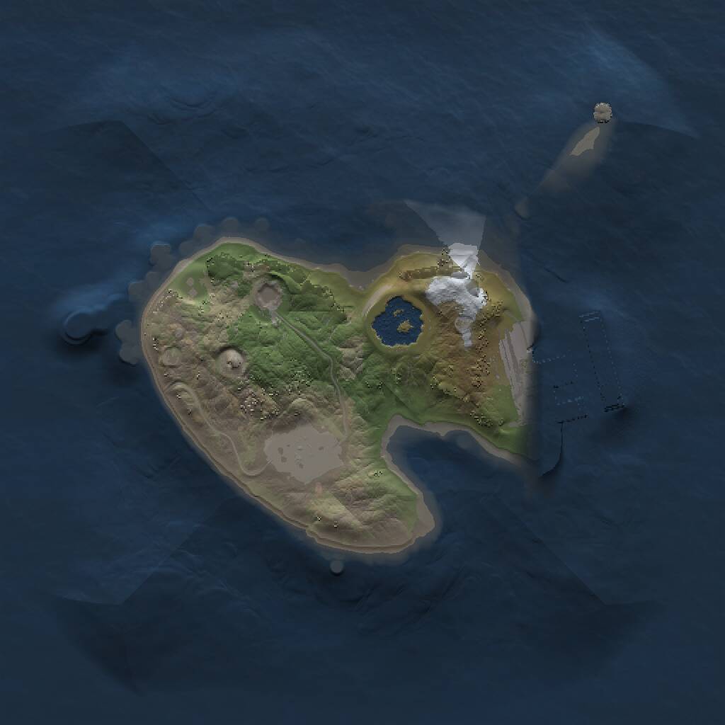 Rust Map: Procedural Map, Size: 1500, Seed: 3433, 2 Monuments