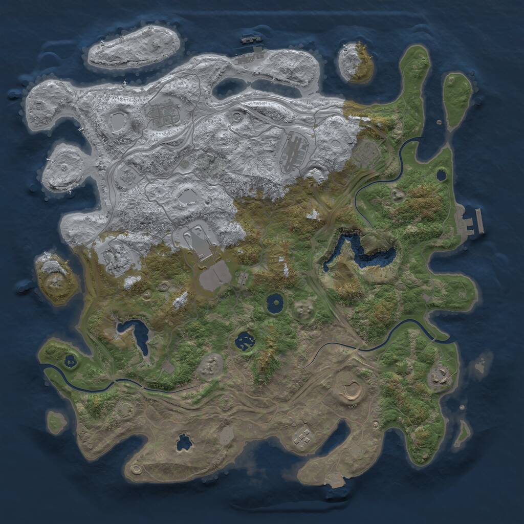 Rust Map: Procedural Map, Size: 4250, Seed: 92070507, 15 Monuments