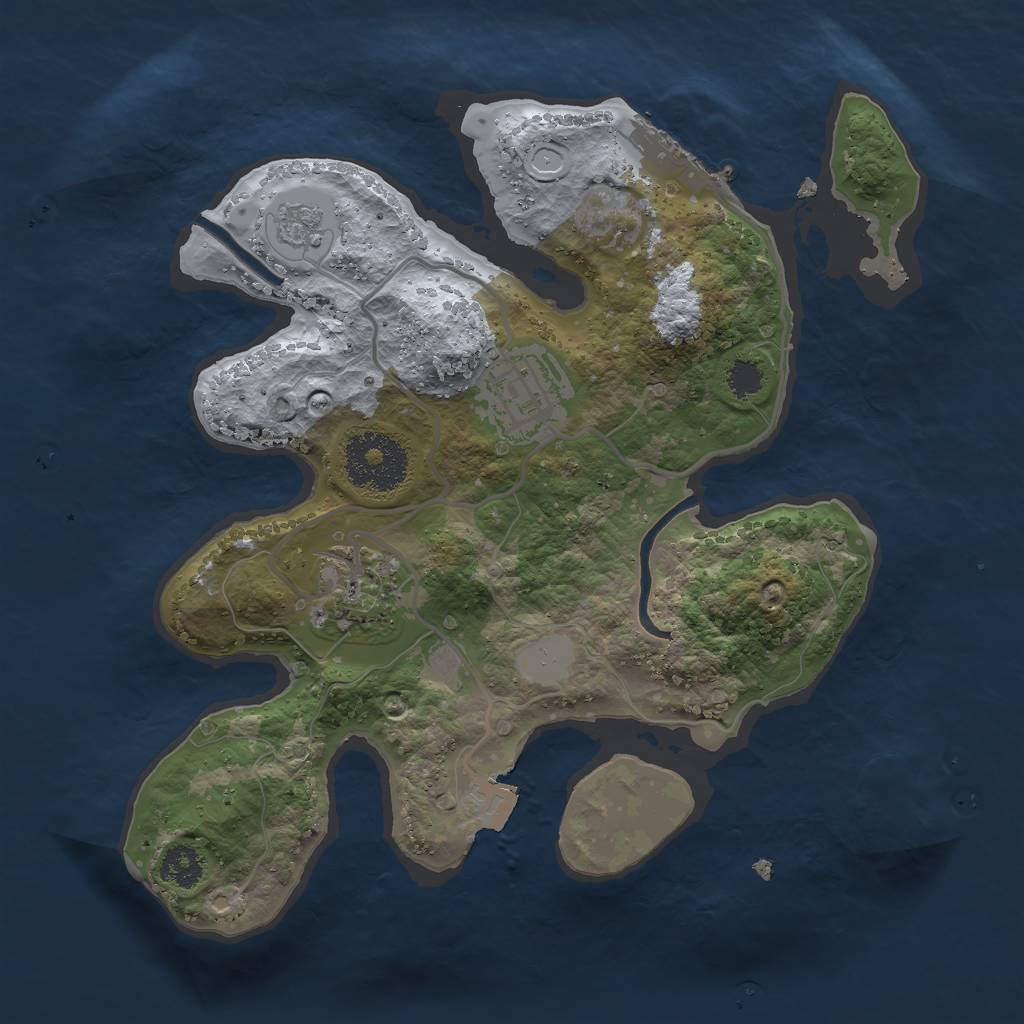 Rust Map: Procedural Map, Size: 2500, Seed: 146, 7 Monuments