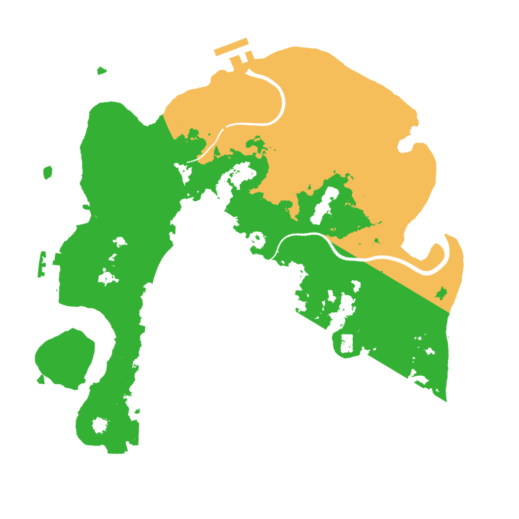Biome Rust Map: Procedural Map, Size: 3000, Seed: 16491