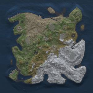 Thumbnail Rust Map: Procedural Map, Size: 3500, Seed: 75196898, 16 Monuments
