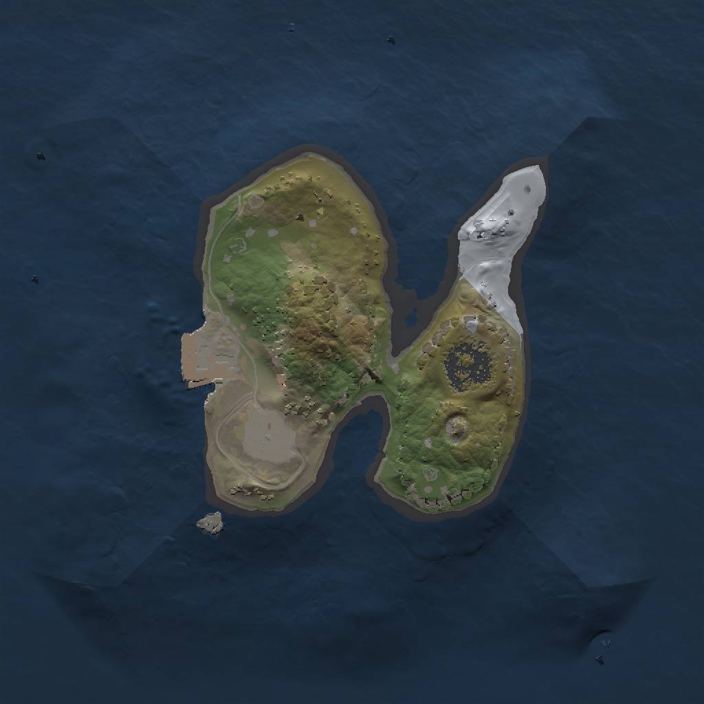 Rust Map: Procedural Map, Size: 1500, Seed: 712144, 3 Monuments