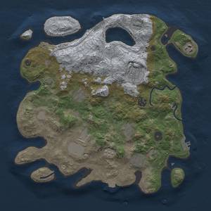 Thumbnail Rust Map: Procedural Map, Size: 3500, Seed: 1757767346, 16 Monuments