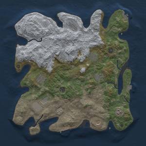 Thumbnail Rust Map: Procedural Map, Size: 3900, Seed: 48227545, 18 Monuments