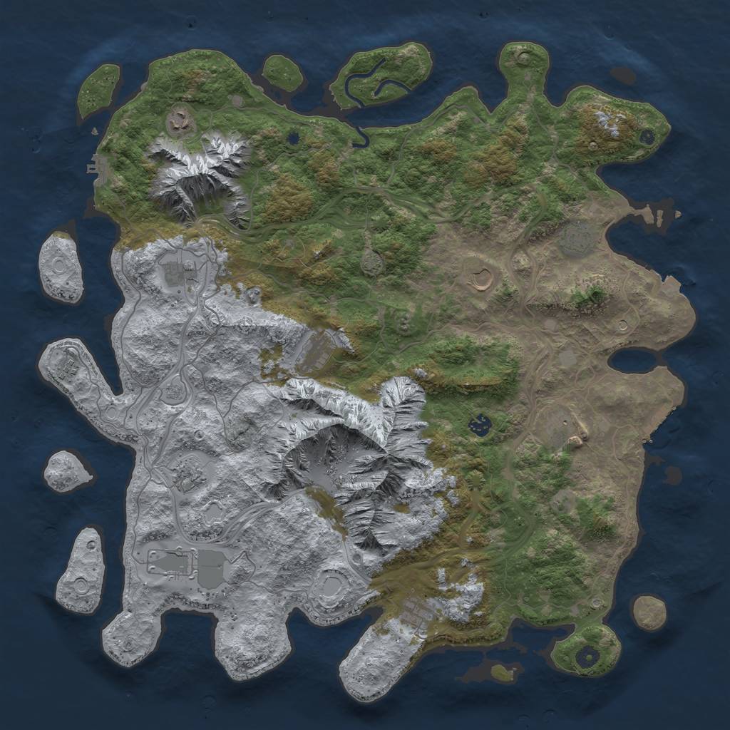 Rust Map: Procedural Map, Size: 5000, Seed: 15696325, 19 Monuments