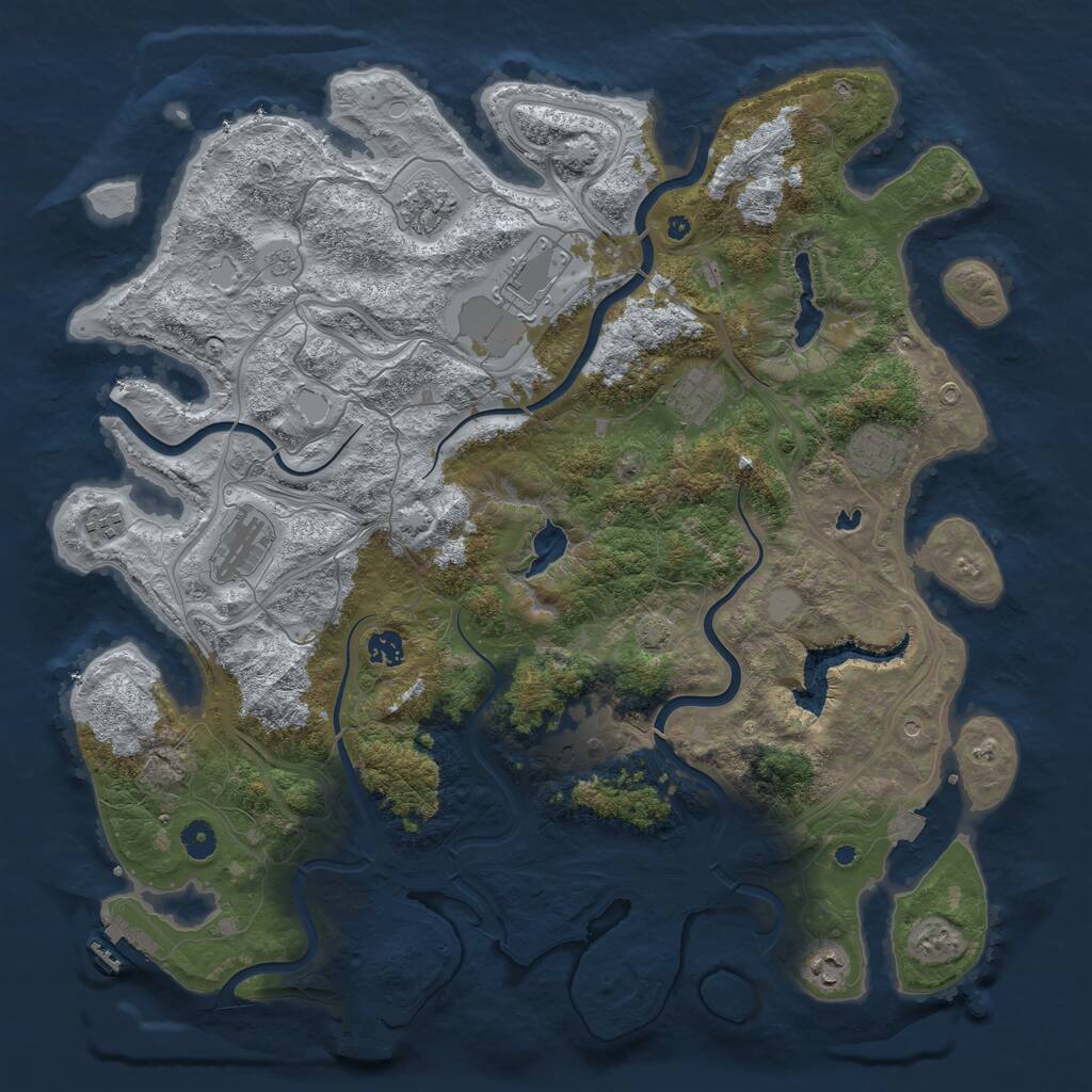 Deep Deck Map Rust Procedural Map :: Rust Map :: Just-Wiped