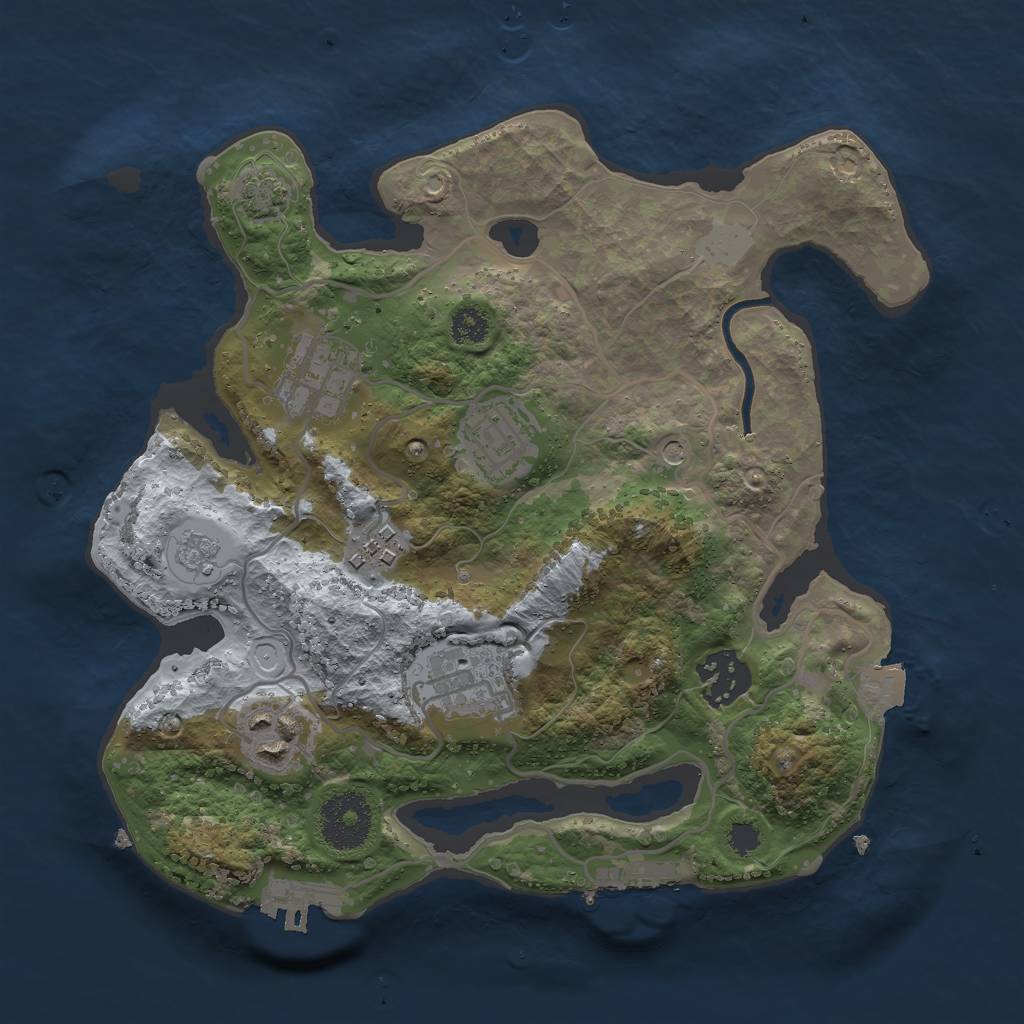 Procedural Map :: Rust Map :: Just-Wiped