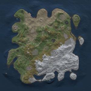 Thumbnail Rust Map: Procedural Map, Size: 3600, Seed: 13, 16 Monuments