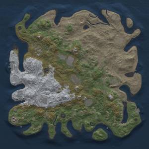 Thumbnail Rust Map: Procedural Map, Size: 4400, Seed: 47495212, 19 Monuments