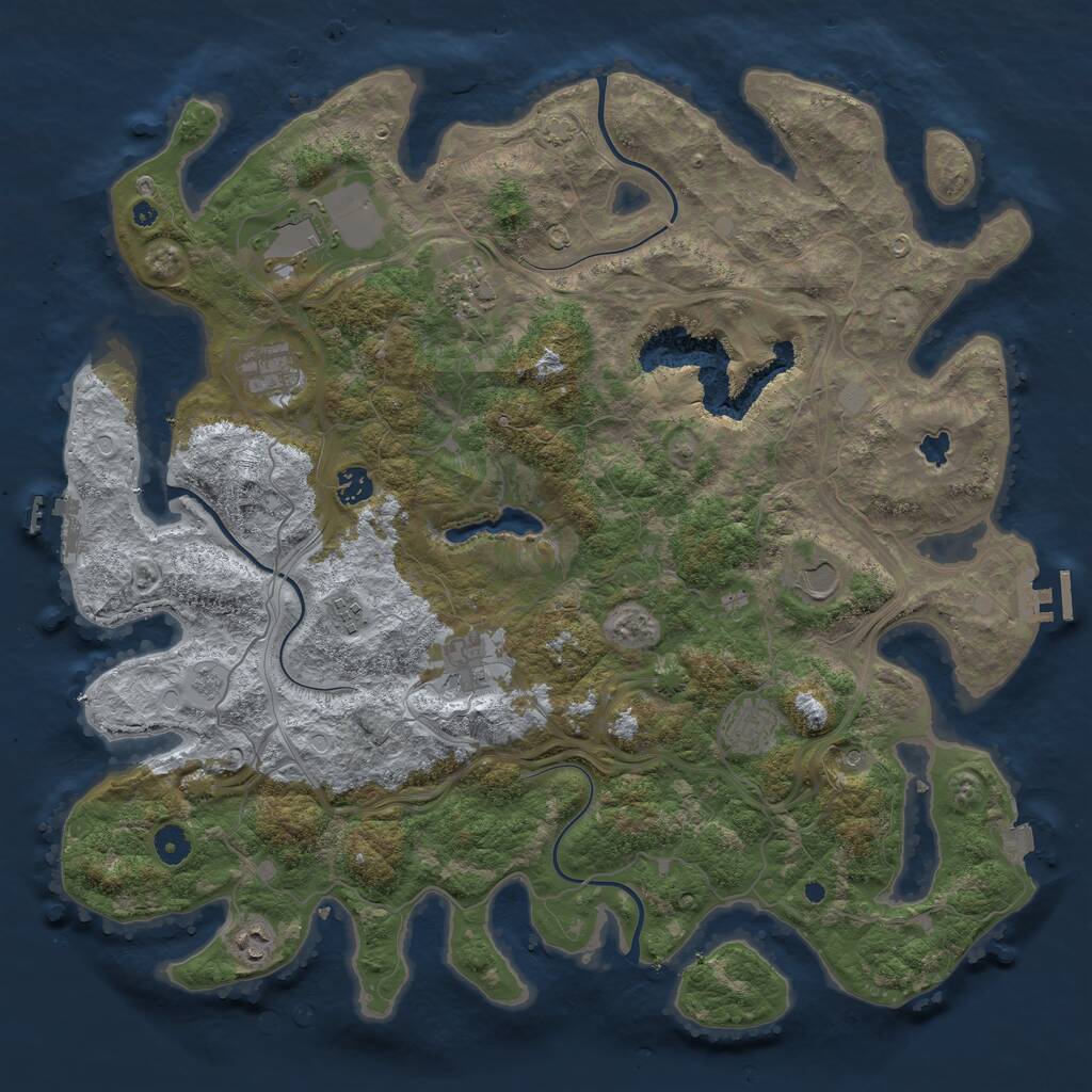 Rust Map: Procedural Map, Size: 4400, Seed: 47495212, 15 Monuments