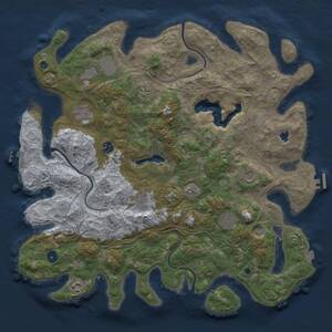 Thumbnail Rust Map: Procedural Map, Size: 4400, Seed: 47495212, 15 Monuments