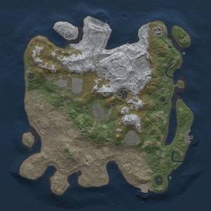 Thumbnail Rust Map: Procedural Map, Size: 3500, Seed: 16444000, 16 Monuments