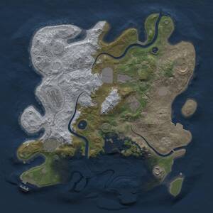 Thumbnail Rust Map: Procedural Map, Size: 3500, Seed: 279523626, 14 Monuments