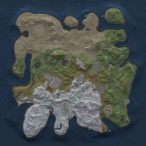 Thumbnail Rust Map: Procedural Map, Size: 3500, Seed: 1553145457, 17 Monuments