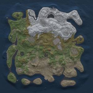 Thumbnail Rust Map: Procedural Map, Size: 3500, Seed: 1286558781, 16 Monuments