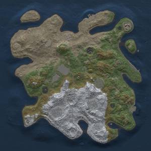 Thumbnail Rust Map: Procedural Map, Size: 3500, Seed: 787590607, 15 Monuments