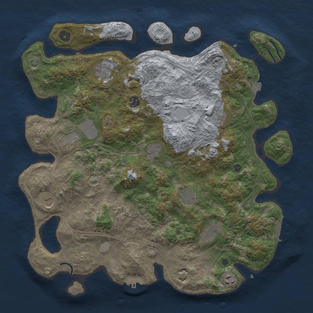 Rust Map: Procedural Map, Size: 4250, Seed: 575453336, 19 Monuments