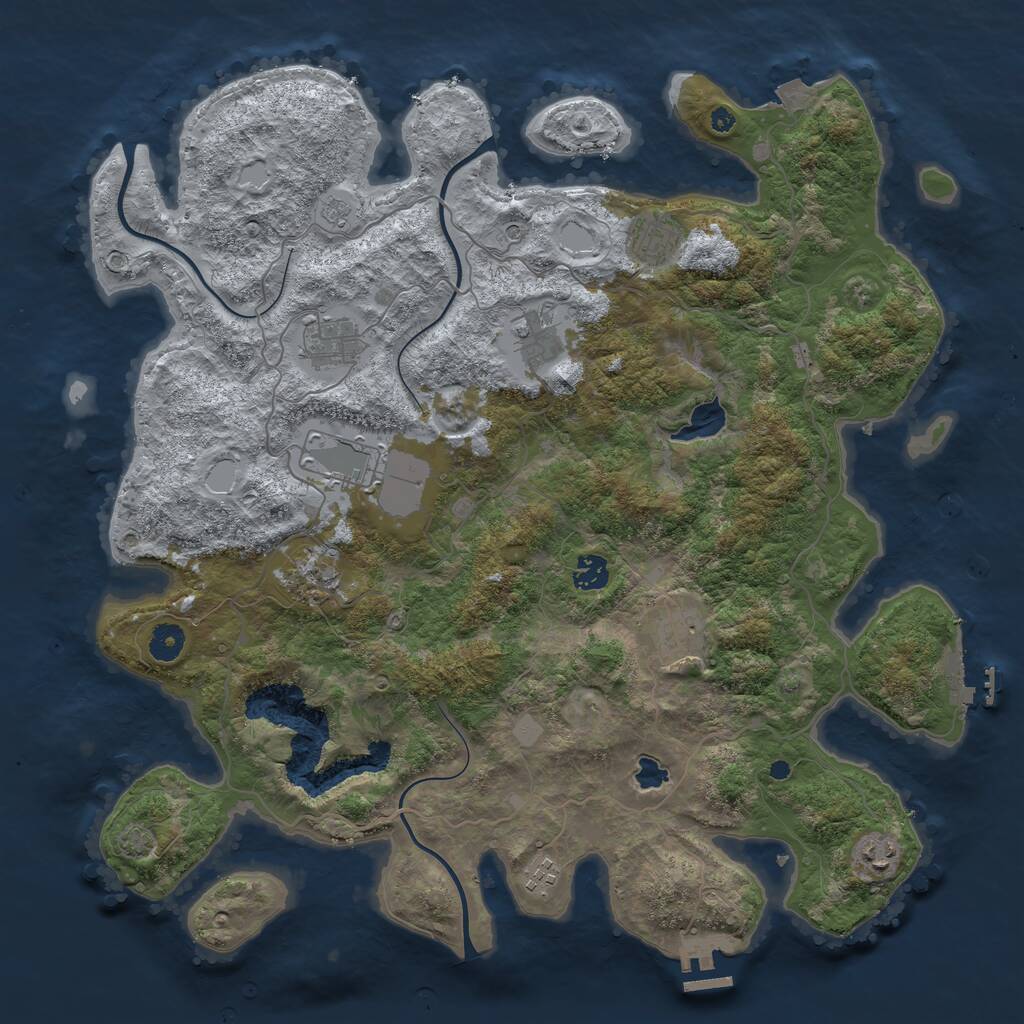 Rust Map: Procedural Map, Size: 4200, Seed: 1772344386, 15 Monuments