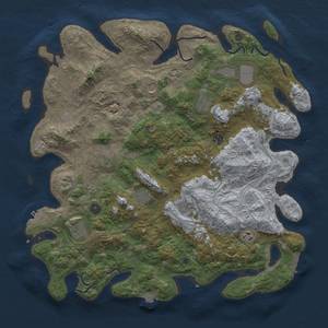 Thumbnail Rust Map: Procedural Map, Size: 4500, Seed: 21457, 19 Monuments