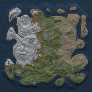 Thumbnail Rust Map: Procedural Map, Size: 4000, Seed: 61267764, 19 Monuments