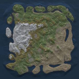 Thumbnail Rust Map: Procedural Map, Size: 4500, Seed: 742678, 19 Monuments