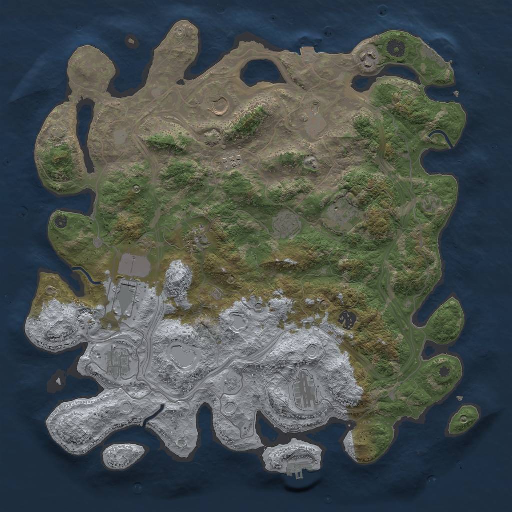 Rust Map: Procedural Map, Size: 4250, Seed: 2061090759, 19 Monuments