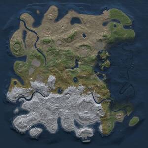 Thumbnail Rust Map: Procedural Map, Size: 4250, Seed: 2061090759, 16 Monuments