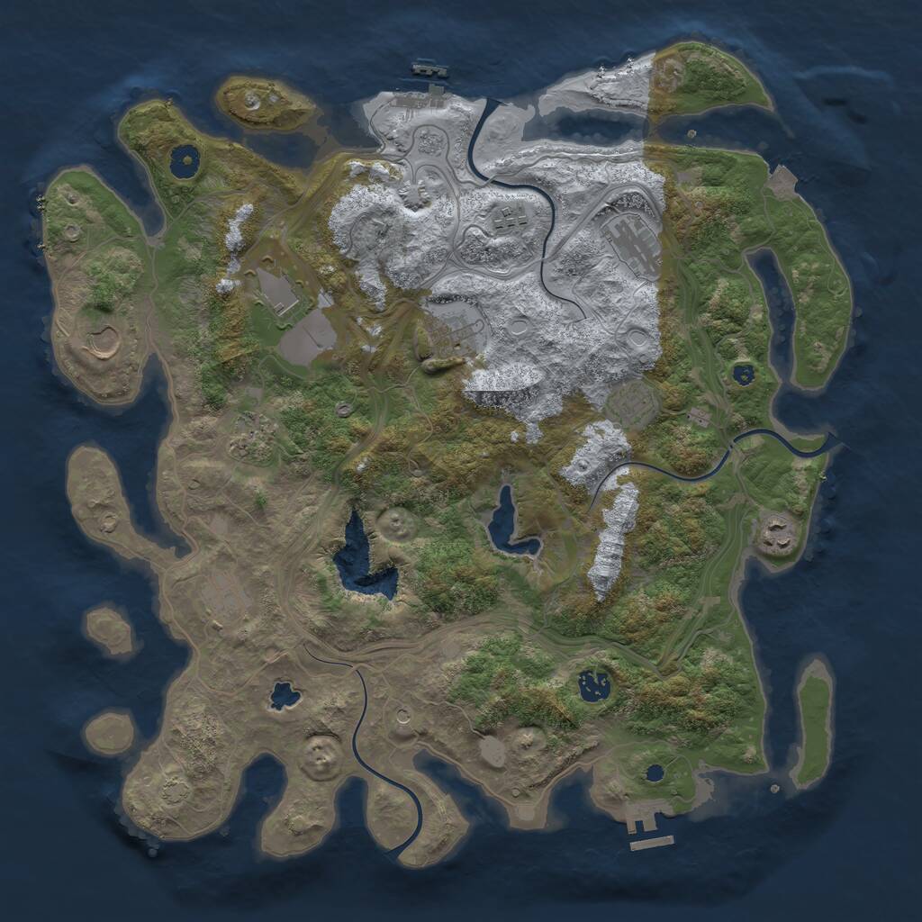 Rust Map: Procedural Map, Size: 4250, Seed: 1989439188, 16 Monuments