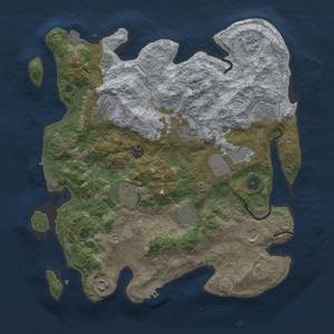 Thumbnail Rust Map: Procedural Map, Size: 3800, Seed: 38333611, 19 Monuments