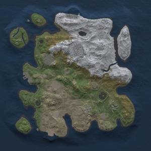 Thumbnail Rust Map: Procedural Map, Size: 3000, Seed: 14613856, 13 Monuments