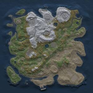 Thumbnail Rust Map: Procedural Map, Size: 3750, Seed: 352967, 15 Monuments