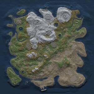 Thumbnail Rust Map: Procedural Map, Size: 3750, Seed: 352967, 14 Monuments