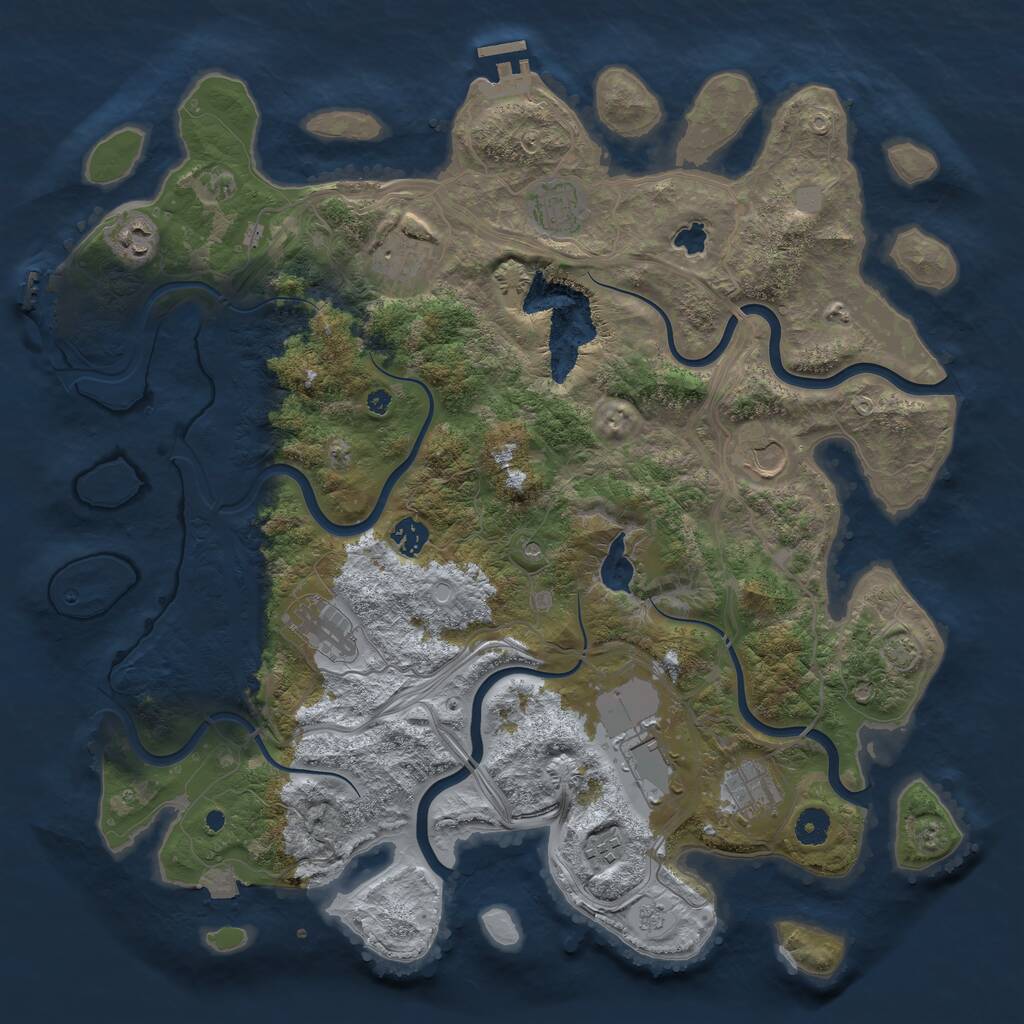 Rust Map: Procedural Map, Size: 4250, Seed: 694201872, 15 Monuments