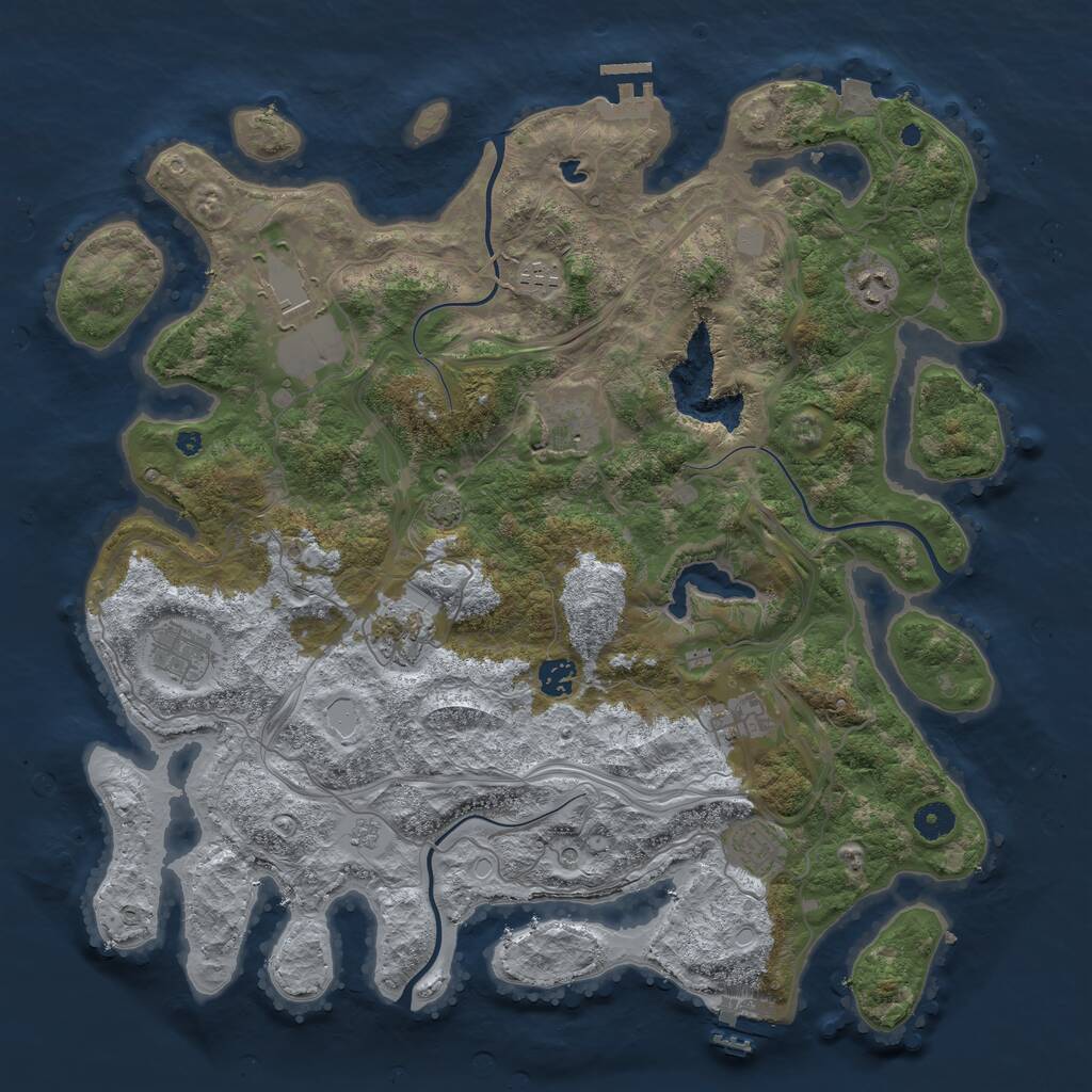 Rust Map: Procedural Map, Size: 4250, Seed: 39378, 15 Monuments
