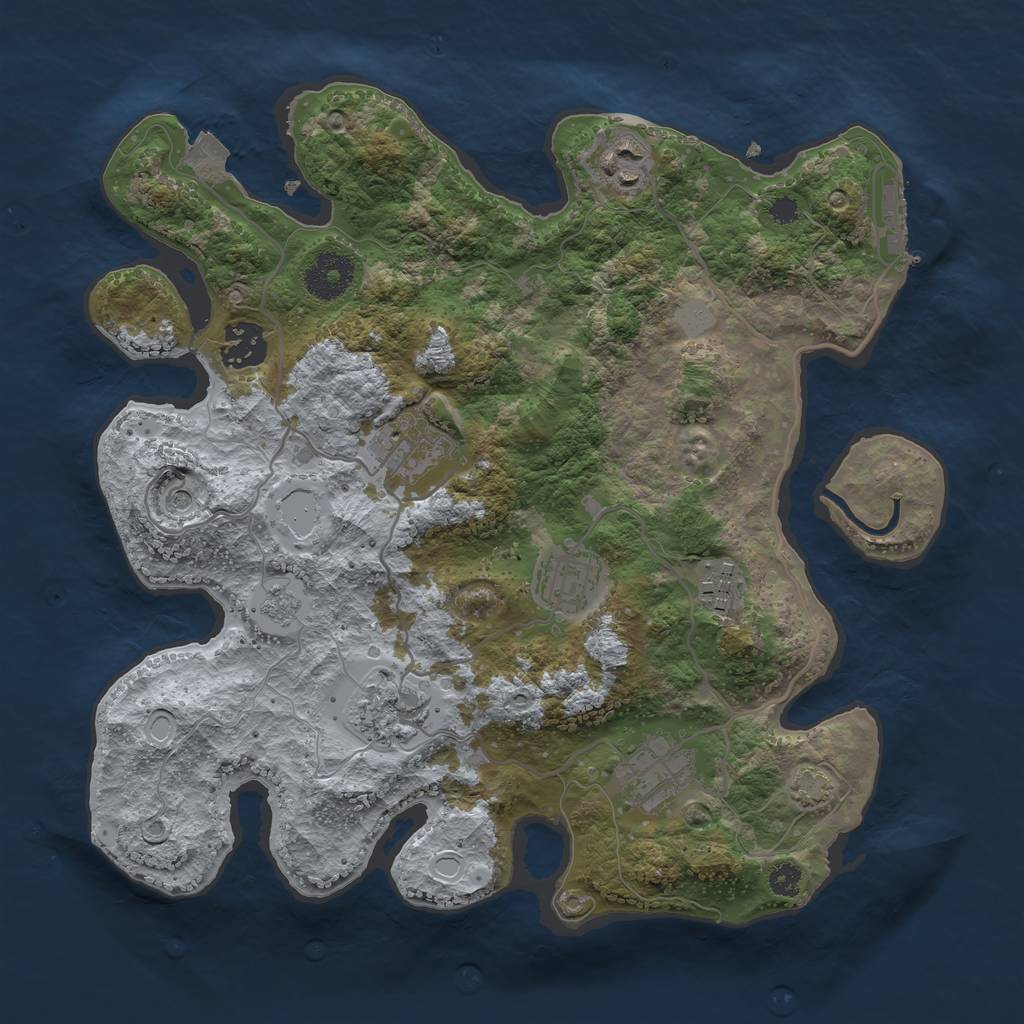 Rust Map: Procedural Map, Size: 3199, Seed: 20021, 14 Monuments