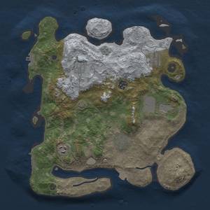 Thumbnail Rust Map: Procedural Map, Size: 3500, Seed: 724443910, 14 Monuments