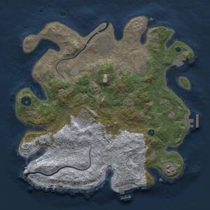 Thumbnail Rust Map: Procedural Map, Size: 3250, Seed: 7863232, 11 Monuments