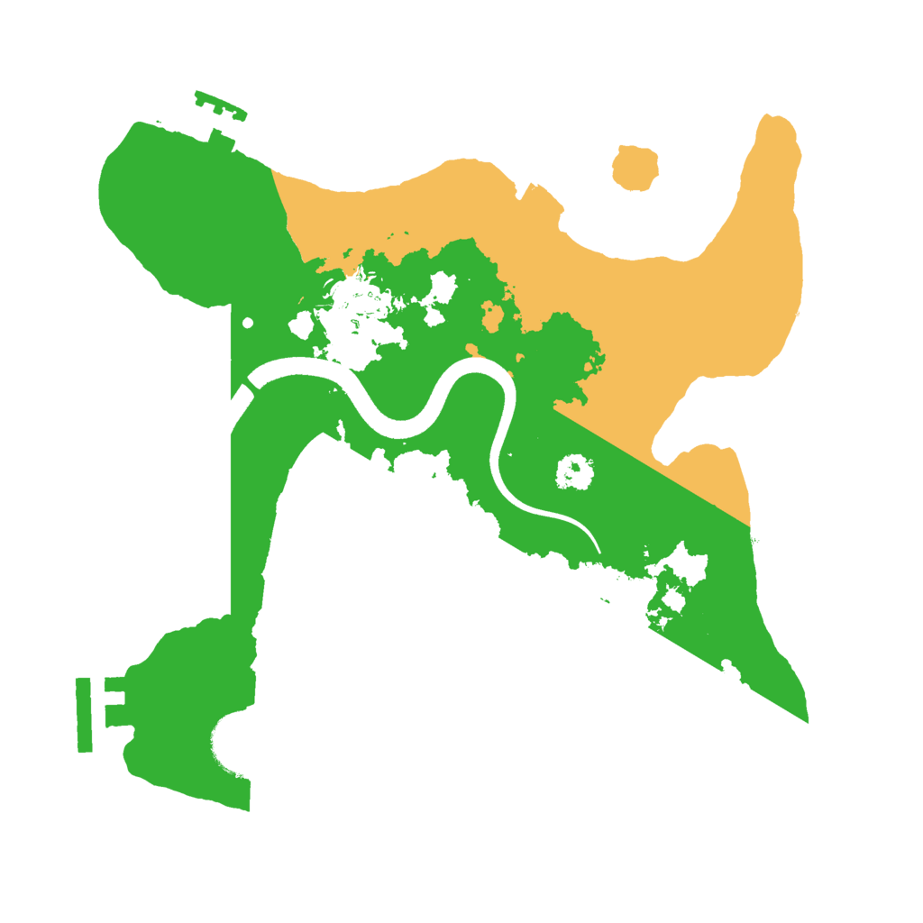 Biome Rust Map: Procedural Map, Size: 2500, Seed: 791651539