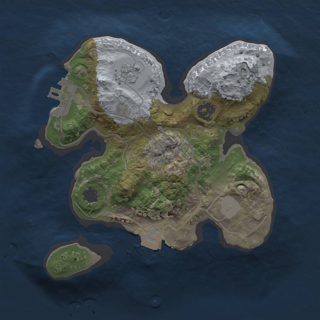 Rust Map: Procedural Map, Size: 1800, Seed: 337670797, 5 Monuments