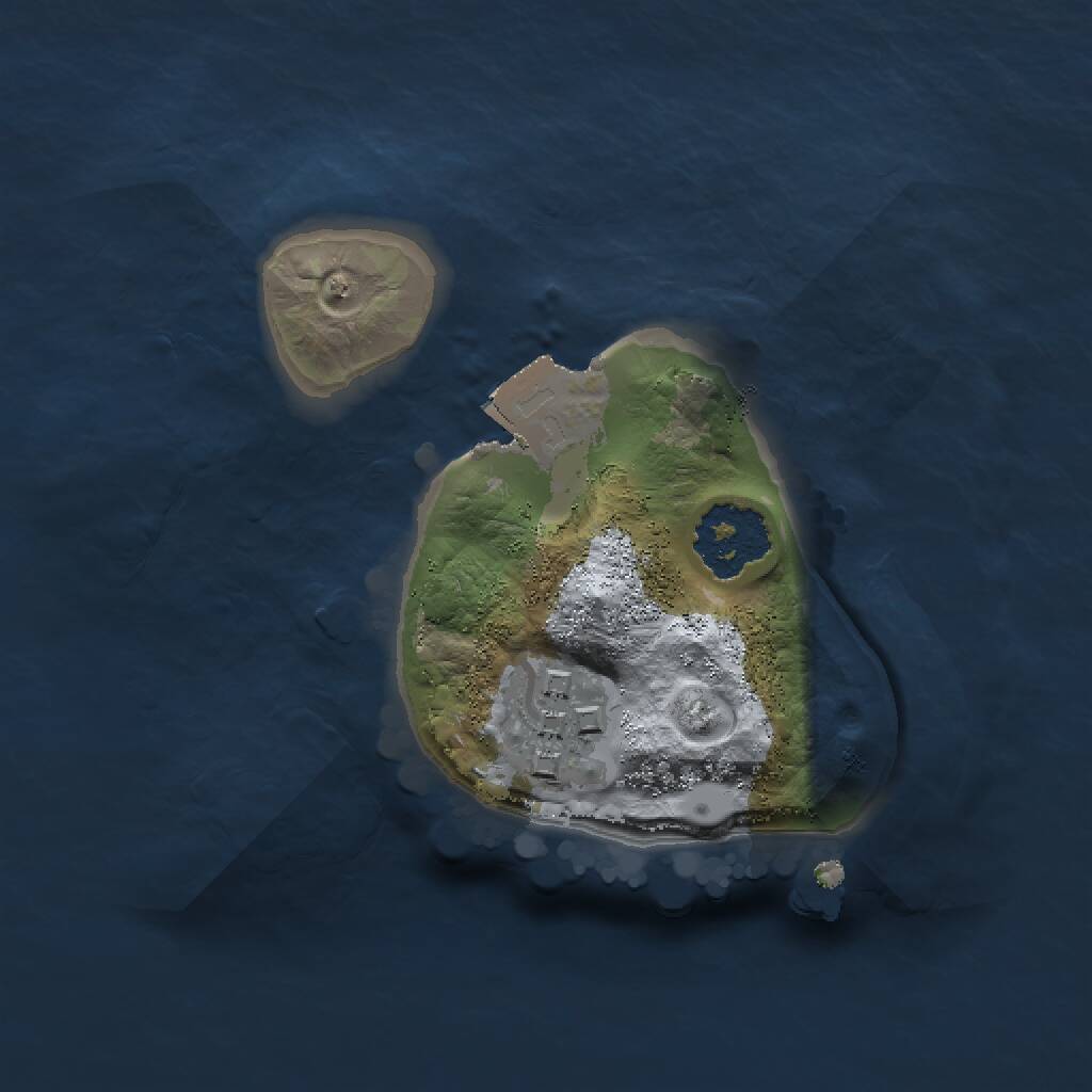 Rust Map: Procedural Map, Size: 1500, Seed: 71922962, 2 Monuments