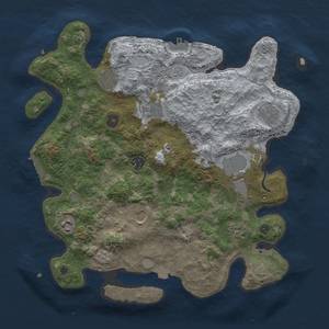 Thumbnail Rust Map: Procedural Map, Size: 3700, Seed: 28, 17 Monuments