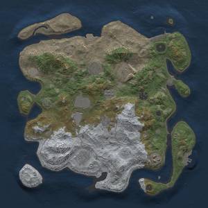 Thumbnail Rust Map: Procedural Map, Size: 3500, Seed: 17910573, 16 Monuments