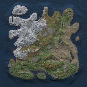 Thumbnail Rust Map: Procedural Map, Size: 3500, Seed: 1150325388, 17 Monuments