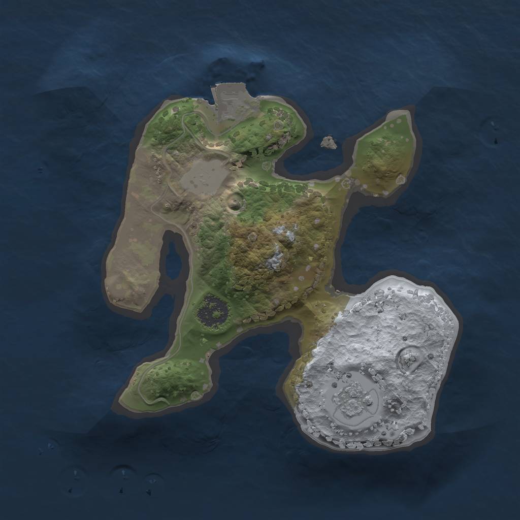 Rust Map: Procedural Map, Size: 1750, Seed: 256402408, 4 Monuments