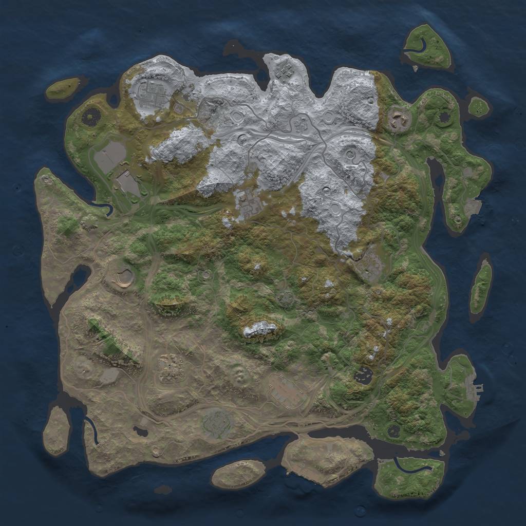 Rust Map: Procedural Map, Size: 4250, Seed: 515357, 19 Monuments
