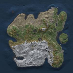 Thumbnail Rust Map: Procedural Map, Size: 3000, Seed: 413355274, 12 Monuments