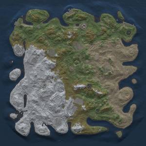 Thumbnail Rust Map: Procedural Map, Size: 4500, Seed: 1555345514, 19 Monuments
