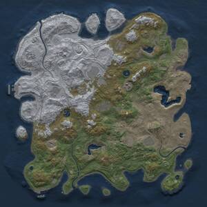 Thumbnail Rust Map: Procedural Map, Size: 4500, Seed: 624990131, 16 Monuments