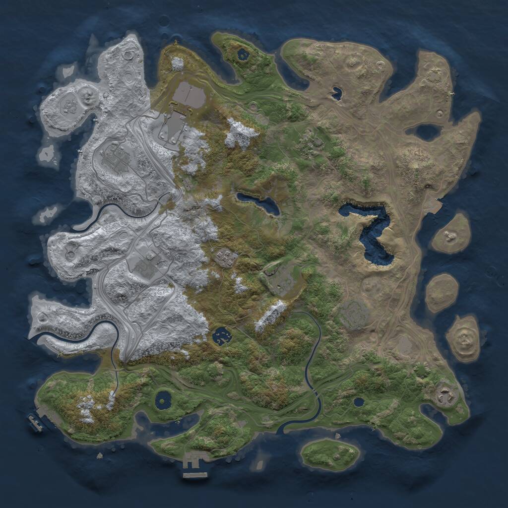 Rust Map: Procedural Map, Size: 4250, Seed: 1298042533, 15 Monuments